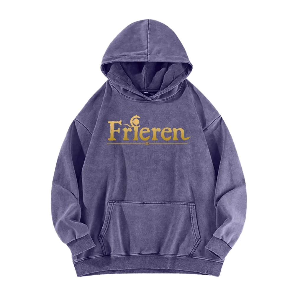 Frieren Beyond Journeys End Elf Anime Unisex Washed Hoodie