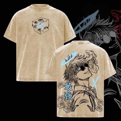 Satoru Gojo Jujutsu Kaisen Vintage Washed T-shirt/Crewneck/Hoodie