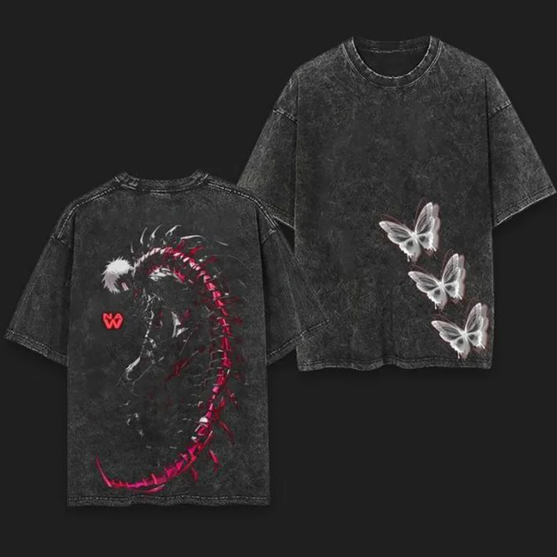 Vintage Ken Kaneki Tokyo Ghoul Anime Oversize Washed T-Shirt- Unisex