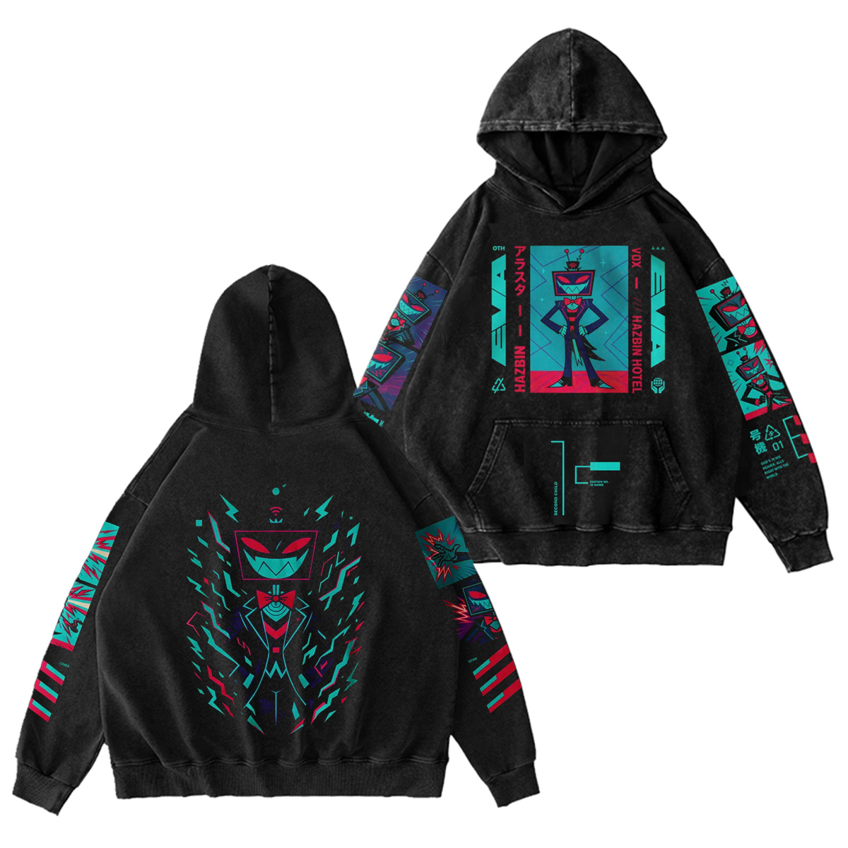 Hazbin Hotel Demoncore Washed T-shirt/Crewneck/Hoodie