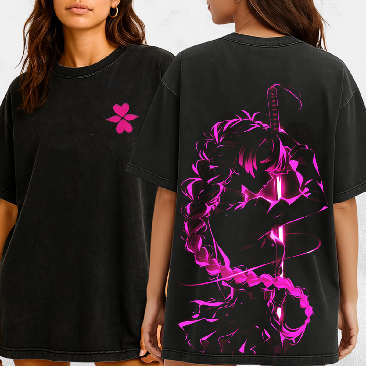 Mitsuri Kanroji-Demon Slayer Unisex Washed T-Shirt