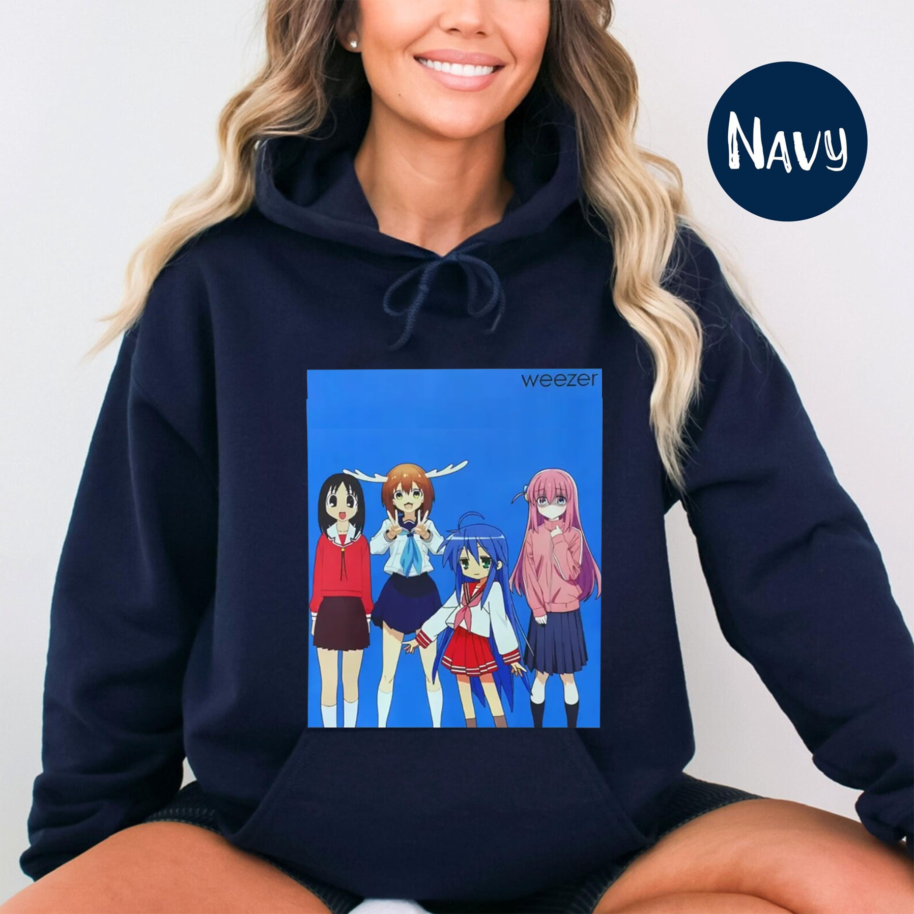 Weezer Nokotan Bocchi Osaka Konata Izumi Unisex Shirt/Crewneck/Hoodie