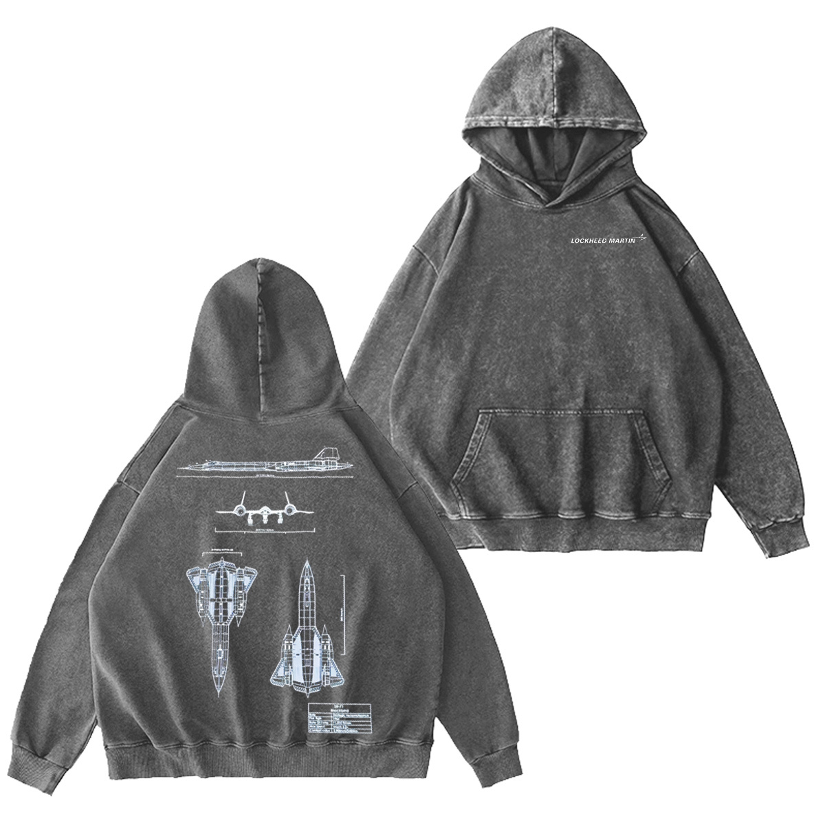 SR-71 Oversized Washed T-shirt/Crewneck/Hoodie