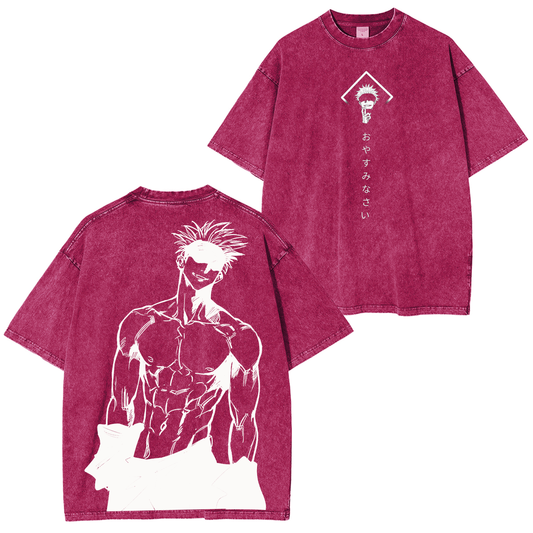 Jujutsu Kaisen Anime Acid Washed Oversize T-shirt