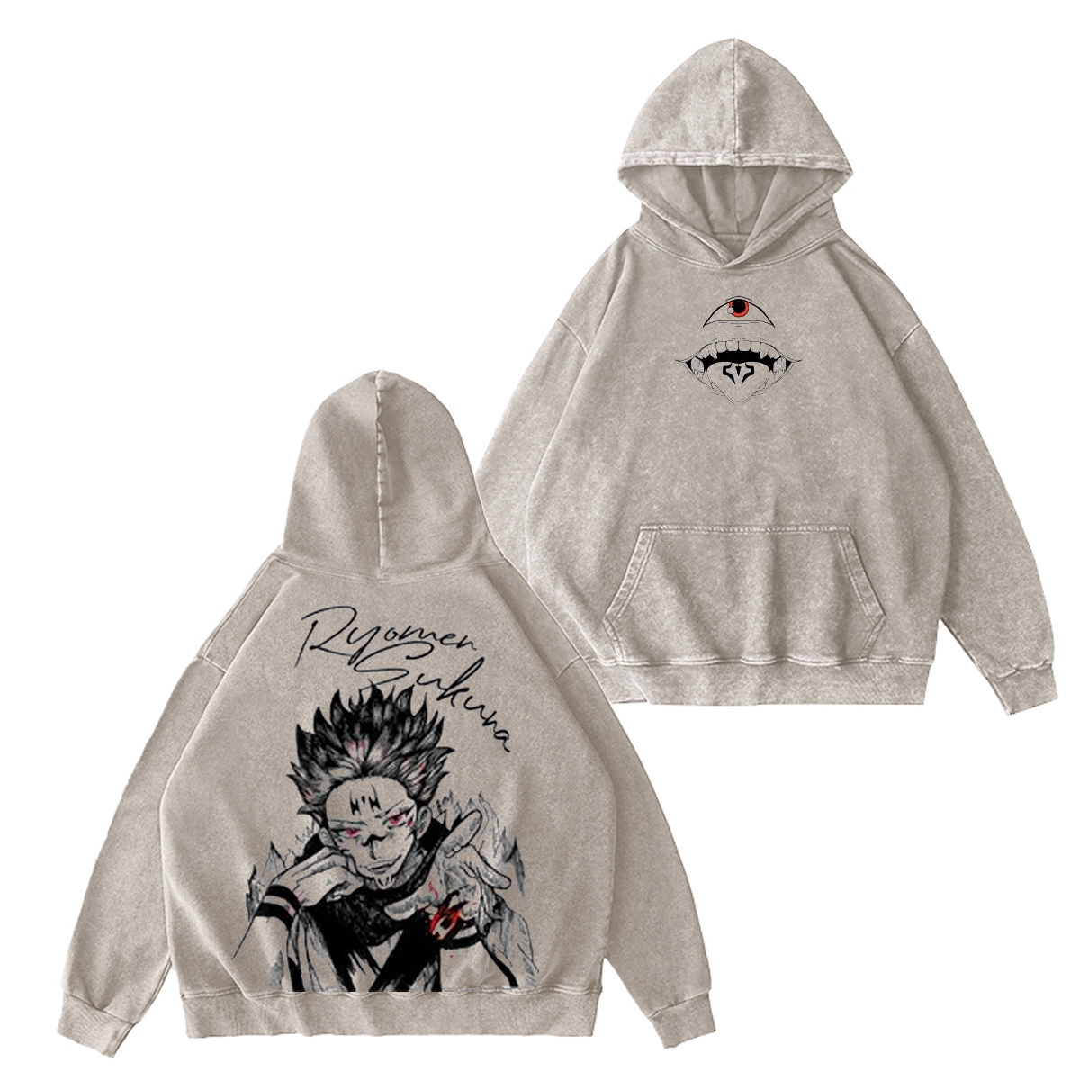 Sukuna Jujutsu Kaisen Washed T-shirt/Crewneck/Hoodie