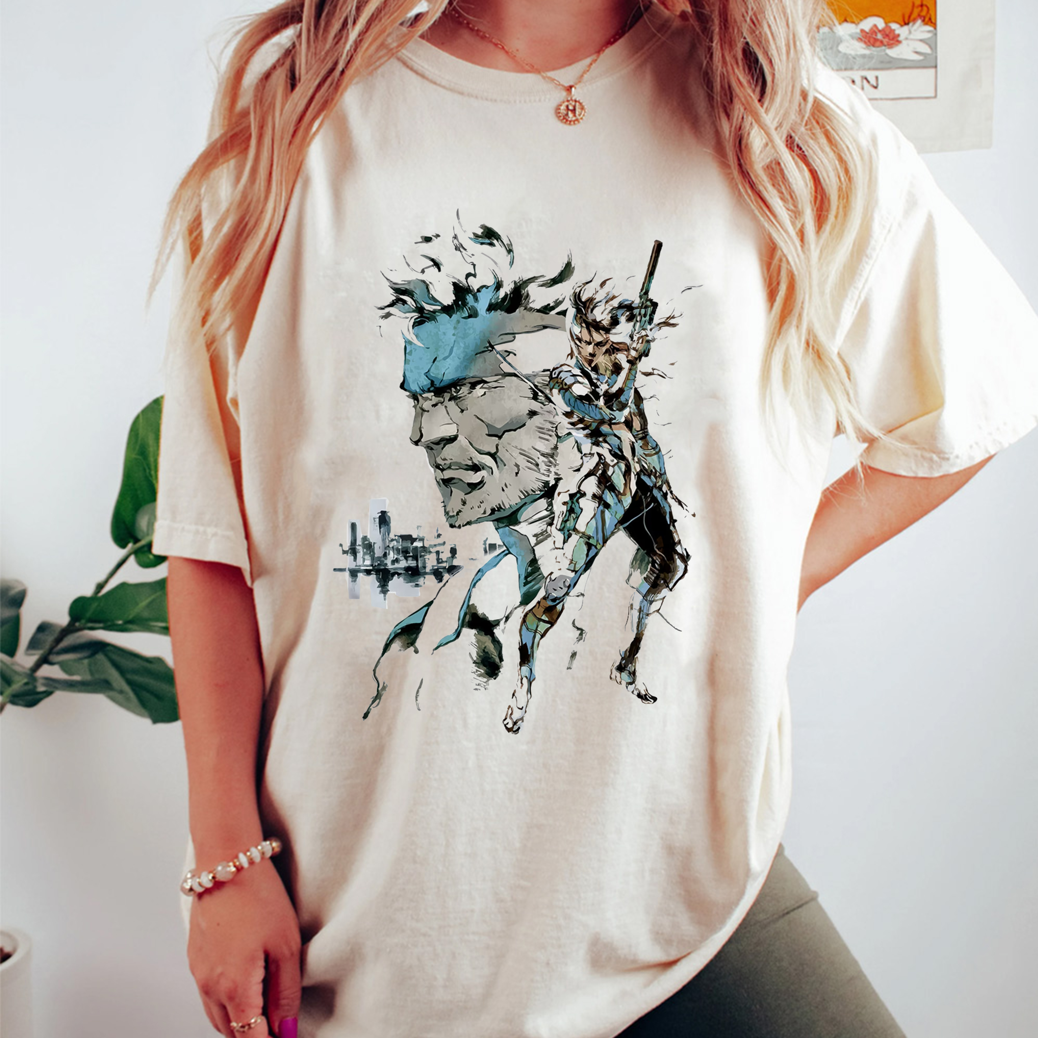 Snake & Raiden MGS Sons Of Liberty Premium Unisex T-shirt