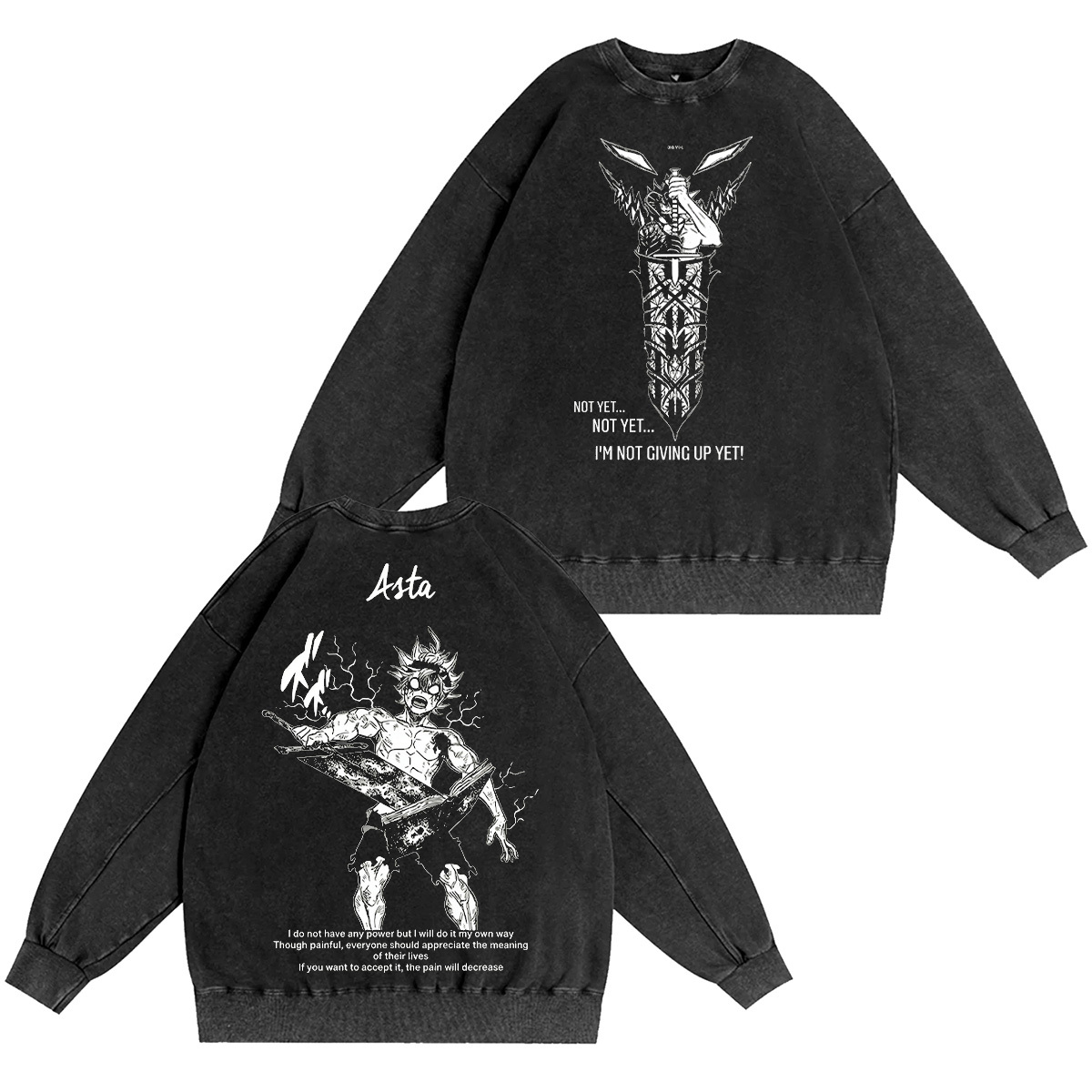 Asta Black Clover Washed T-shirt/Crewneck/Hoodie