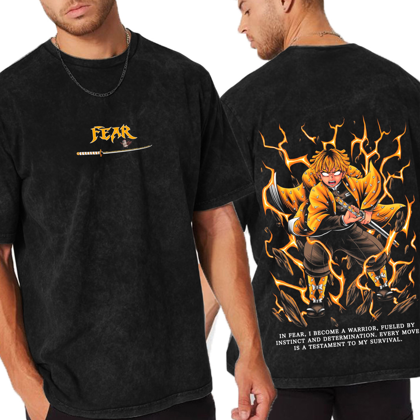 Zenitsu X Fear – Demon Slayer Oversize T-shirt