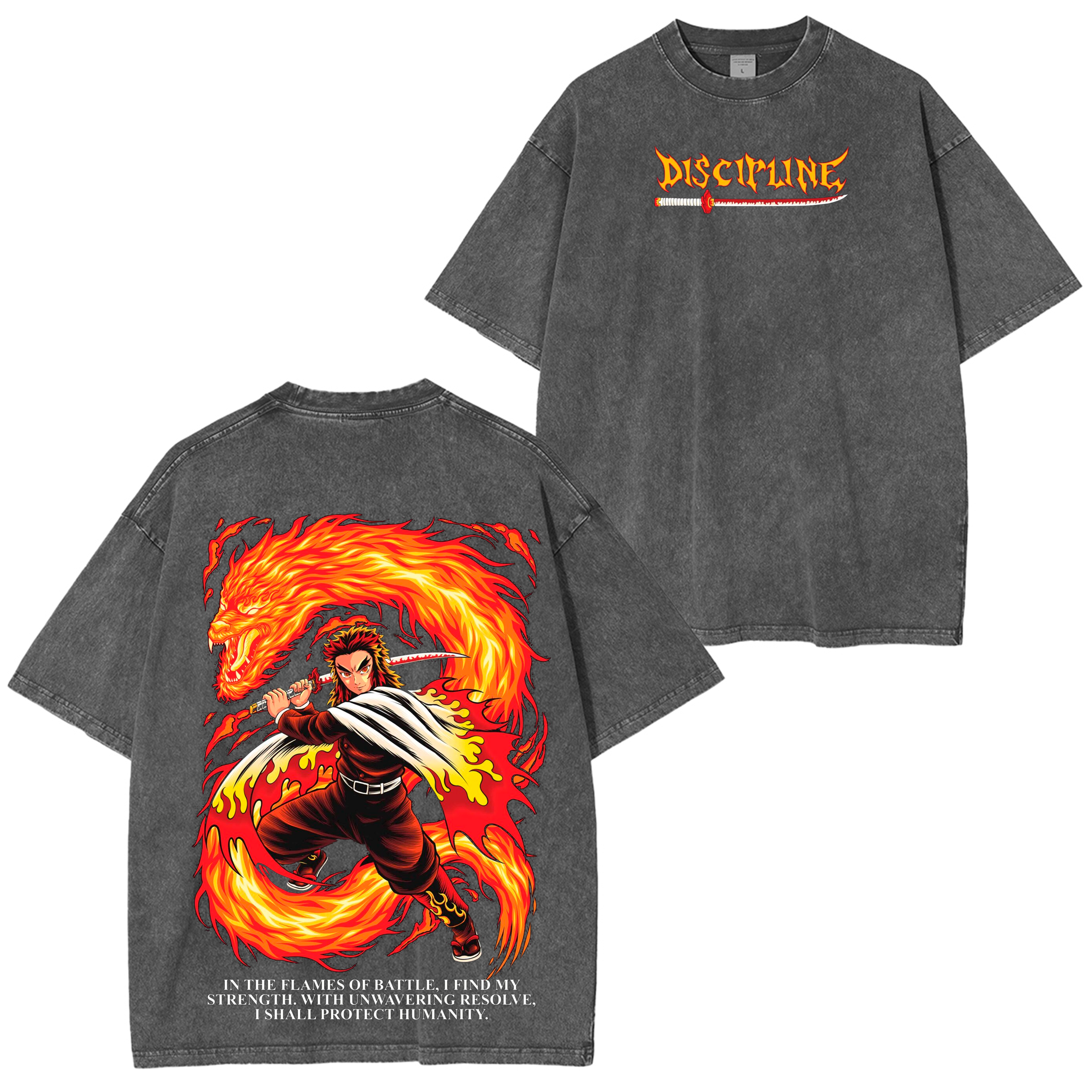 Rengoku X Discipline – Demon Slayer Oversize T-shirt