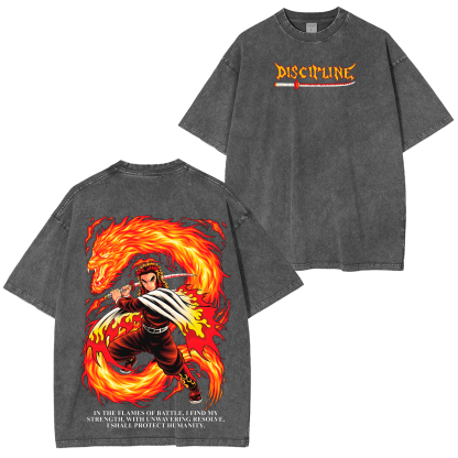 Rengoku X Discipline – Demon Slayer Oversize T-shirt