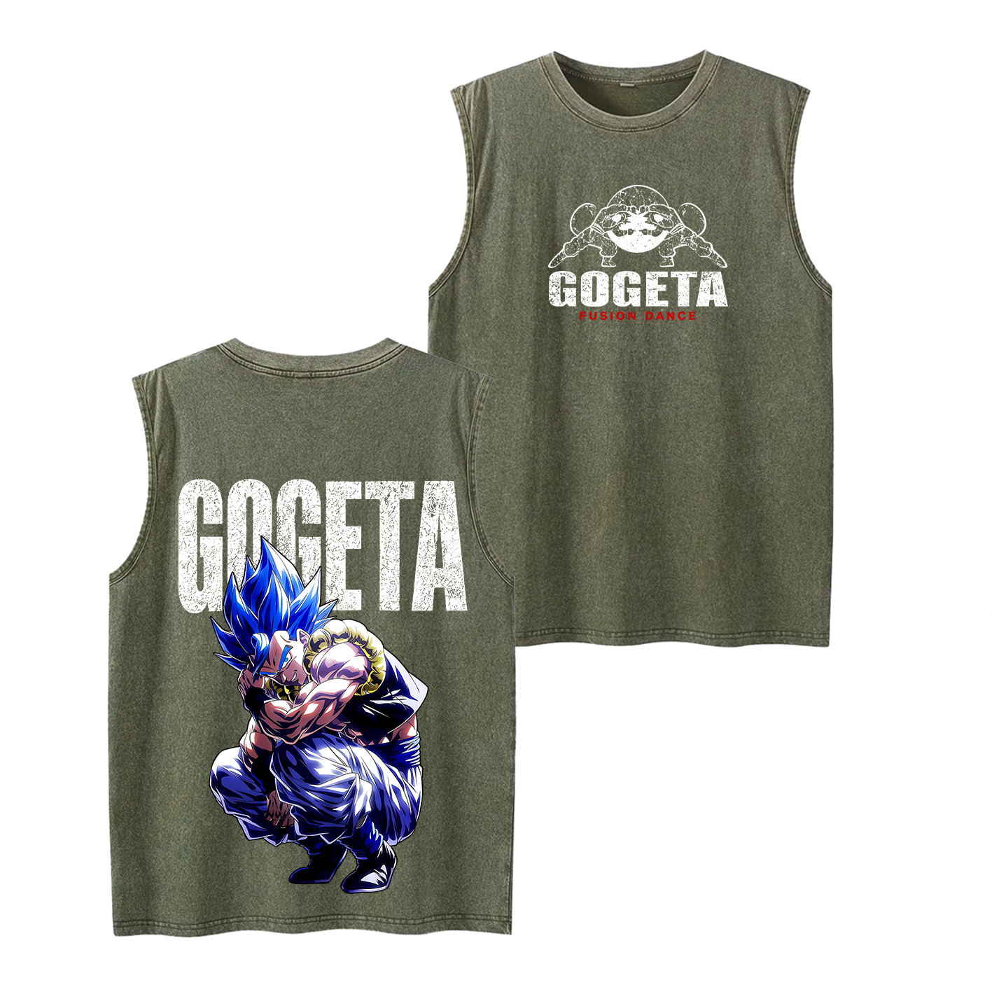 Gogeta Dragon Ball Vintage Unisex Washed T-Shirt