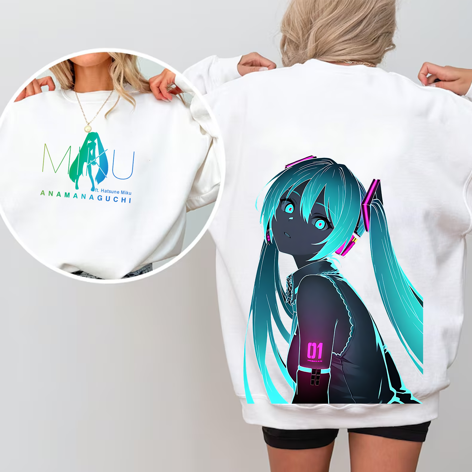 Hatsune Miku Vintage Washed T-shirt/Crewneck/Hoodie