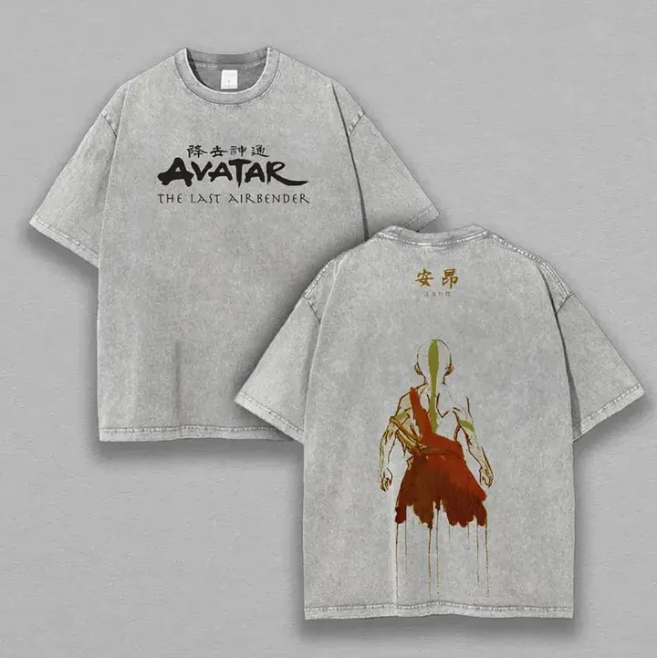 Avatar The Last Airbender Printed Unisex Washed T-Shirt