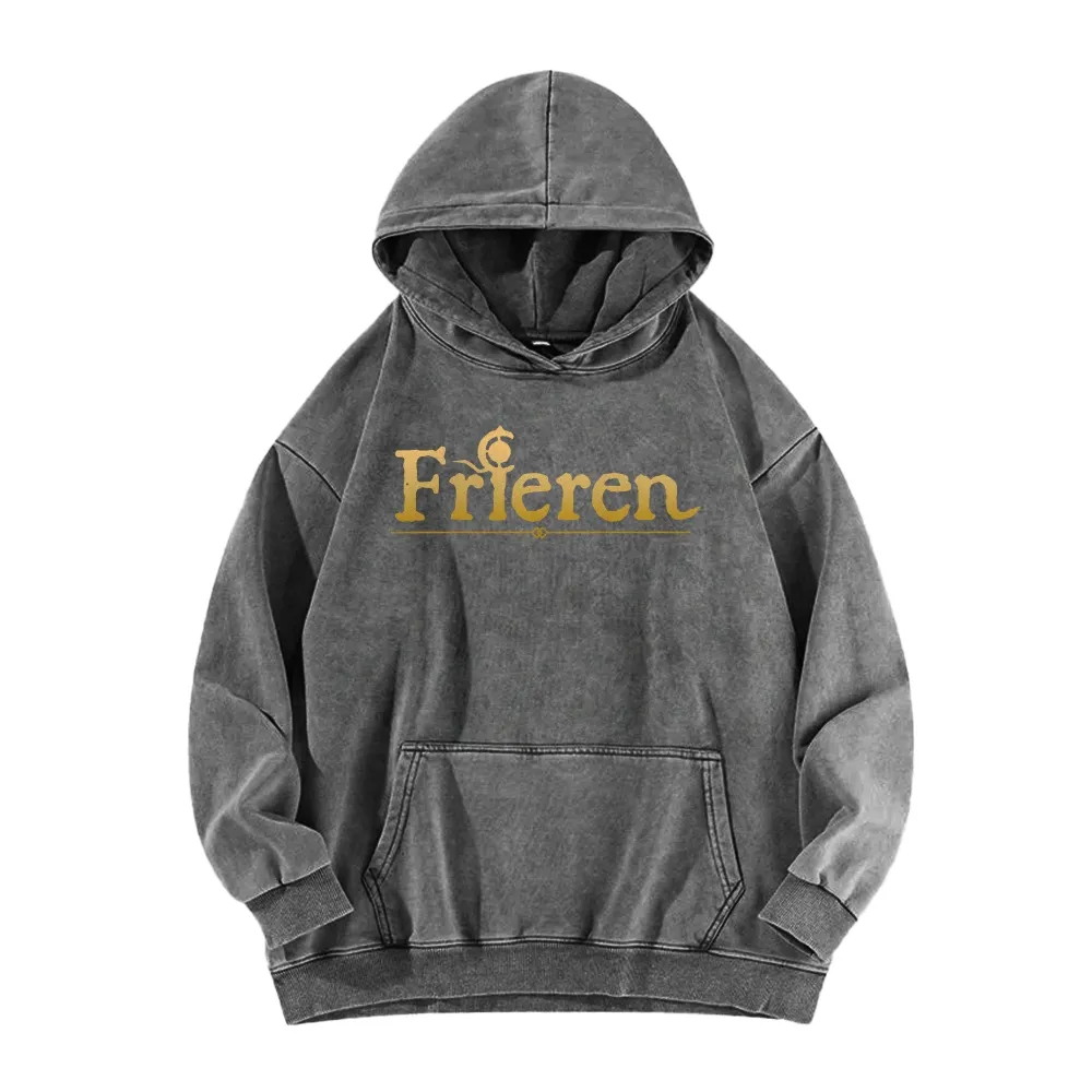 Frieren Beyond Journeys End Elf Anime Unisex Washed Hoodie