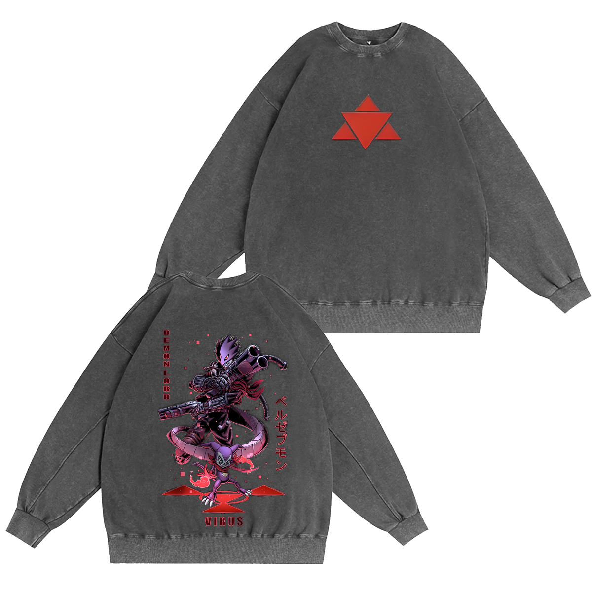 Digimon Beelzemon Vintage Washed T-shirt/Crewneck/Hoodie