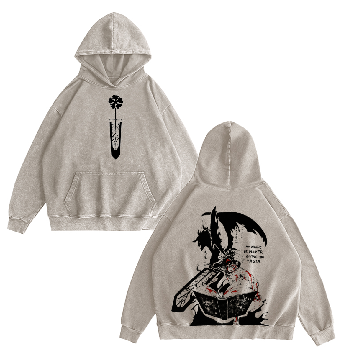 Black Clover Washed T-shirt/Crewneck/Hoodie