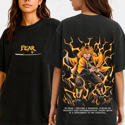 Zenitsu X Fear – Demon Slayer Oversize T-shirt