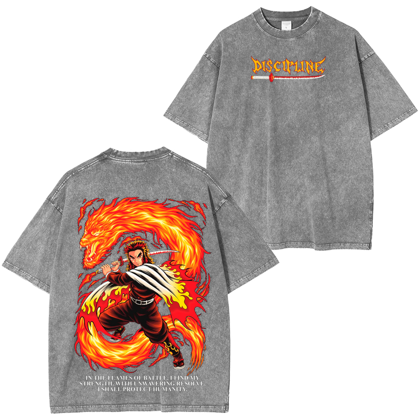 Rengoku X Discipline – Demon Slayer Oversize T-shirt