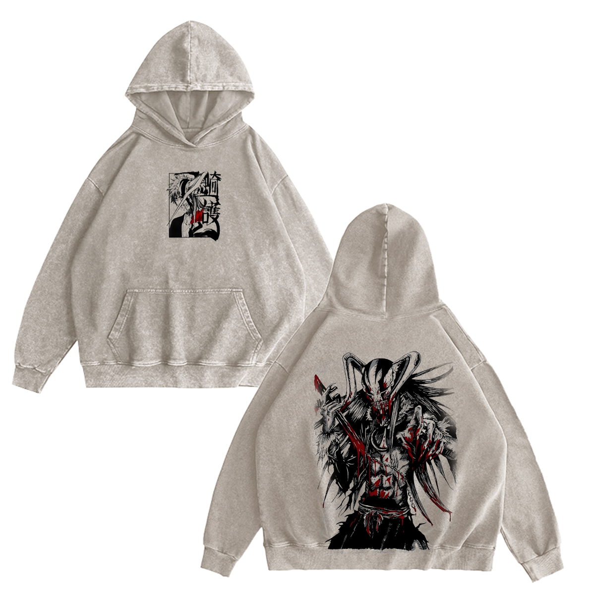 Bleach Ichigo Kurosaki Anime Washed T-shirt/Crewneck/Hoodie