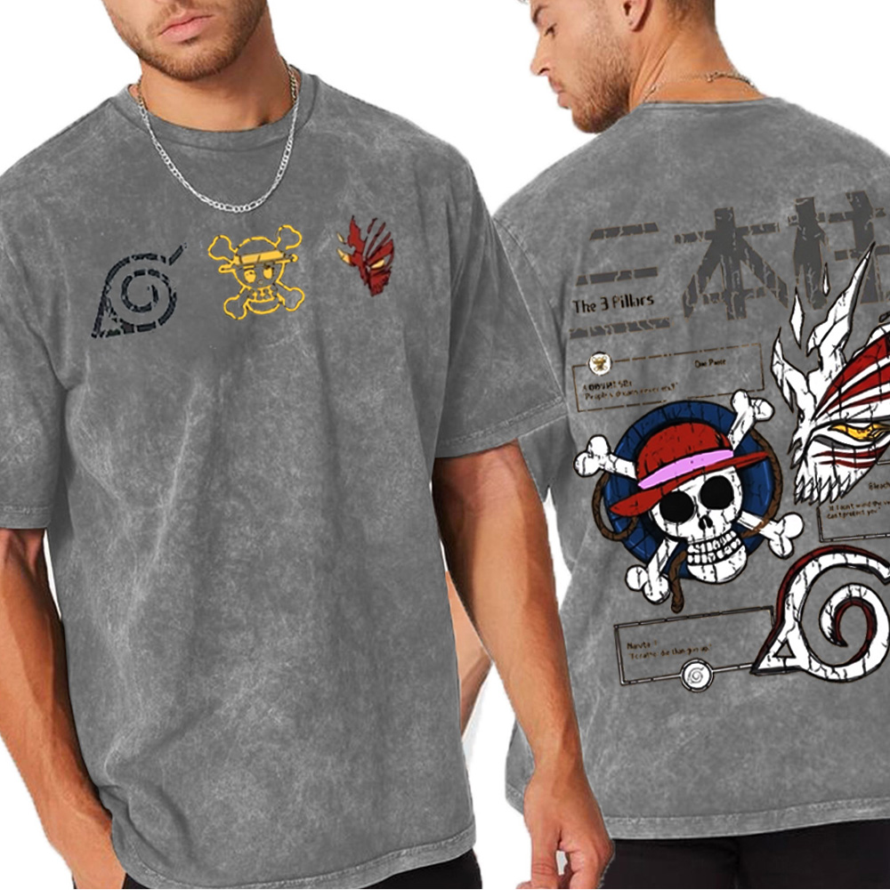 One Piece x Bleach x Naruto Oversized T-shirt/Crewneck/Hoodie