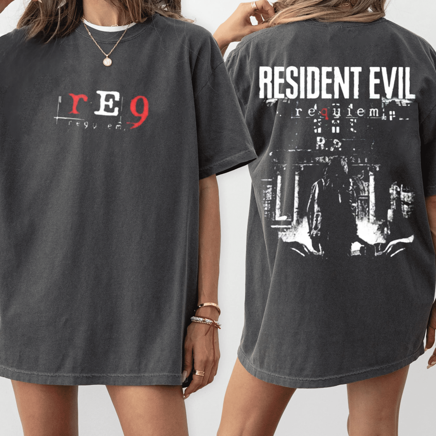 Resident Evil Requiem – Vintage Distressed Leon Kennedy Fan Oversized T-shirt/Crewneck/Hoodie