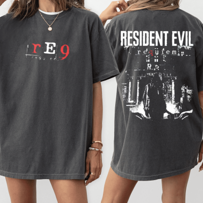 Resident Evil Requiem – Vintage Distressed Leon Kennedy Fan Oversized T-shirt/Crewneck/Hoodie