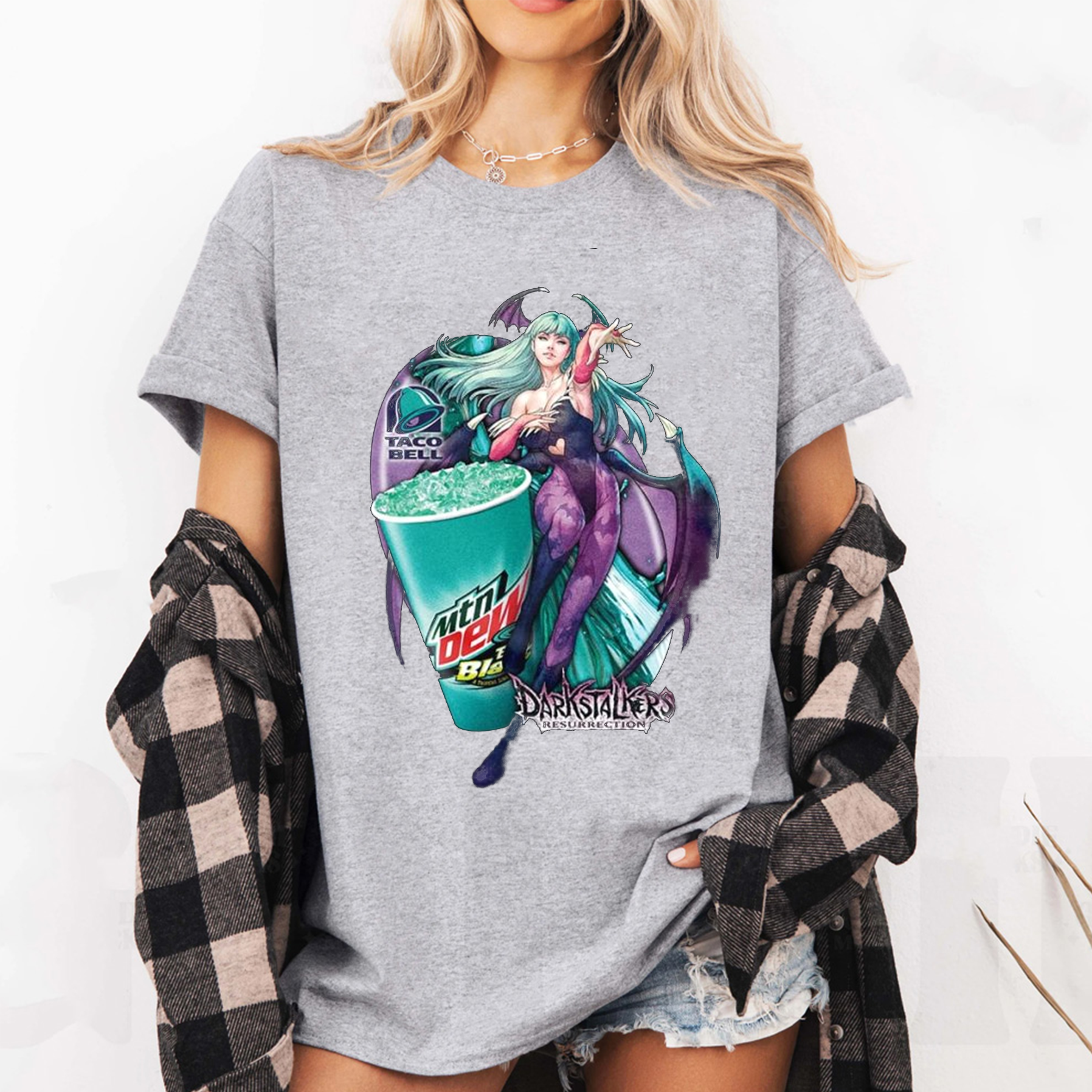 Taco Bell Baja Blast Darkstalkers Resurrection Oversized T-shirt/Crewneck/Hoodie