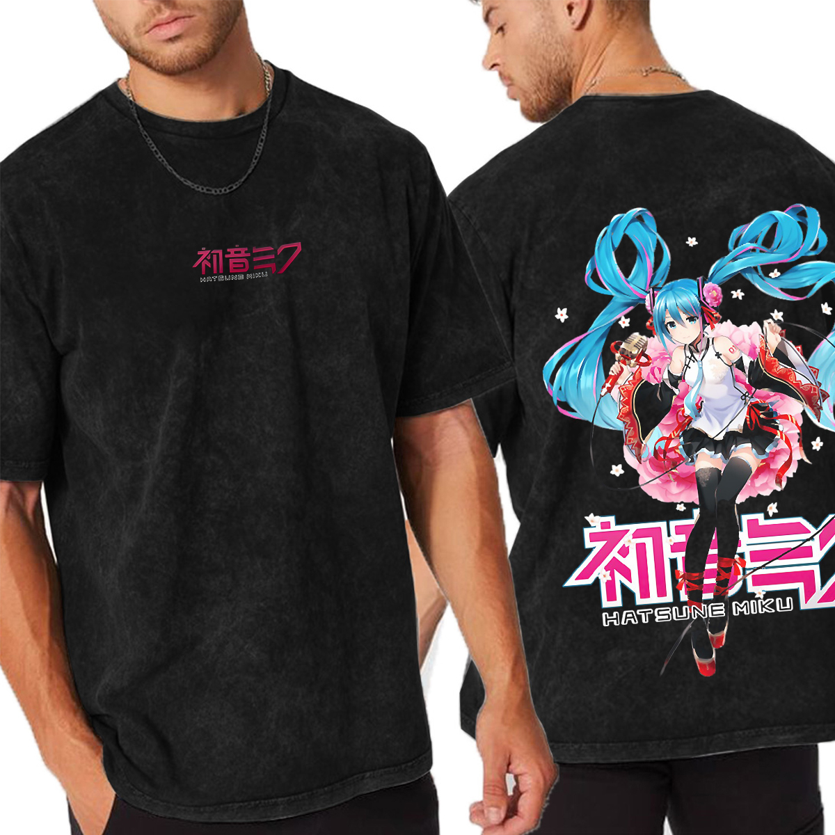 Chainsaw Miku Oversized Vintage Washed T-Shirts