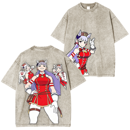 Pretty Derby Gold Ship Oversized  Washed  Vintage Tee