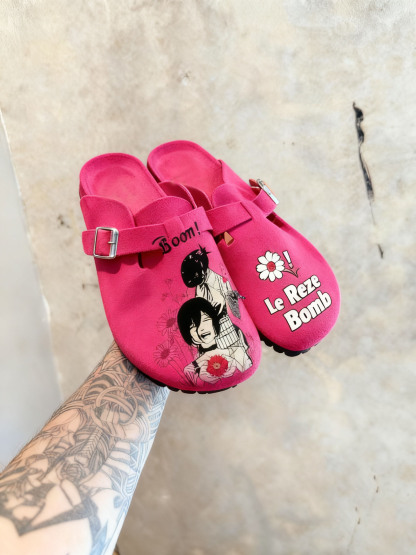 Chainsaw Man Reze Unisex Boston Soft Footbed Suede Leather