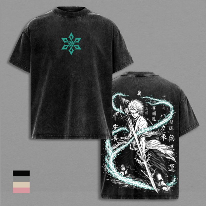 Toshiro Hitsugaya Bleach Anime Unisex Washed T-Shirt