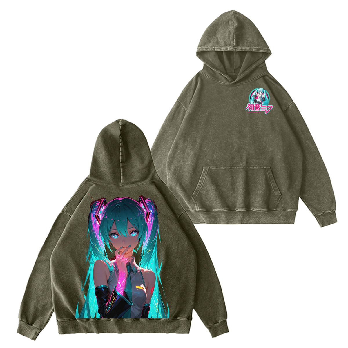 Miku Cosplay Vintage Washed T-shirt/Crewneck/Hoodie
