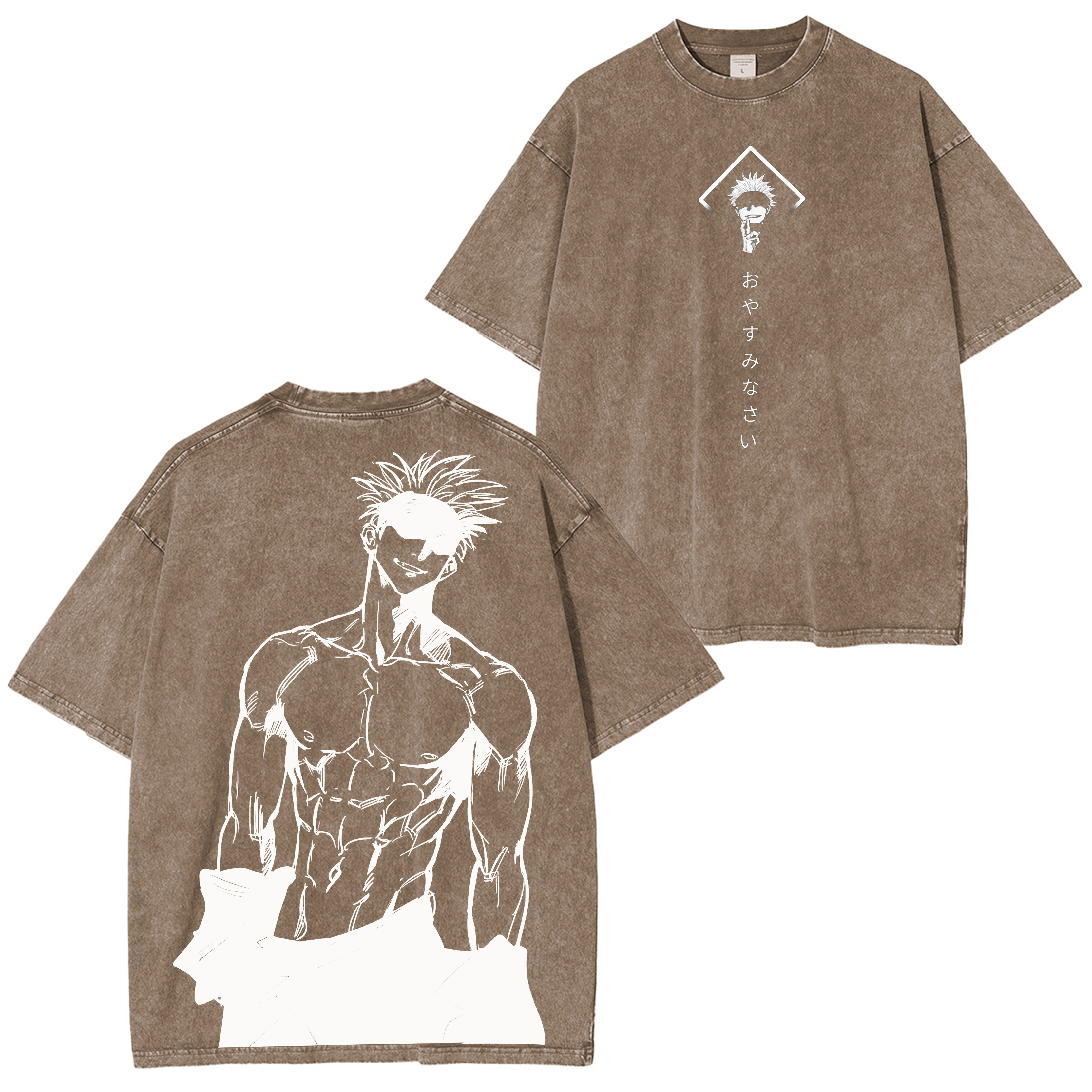 Jujutsu Kaisen Anime Acid Washed Oversize T-shirt