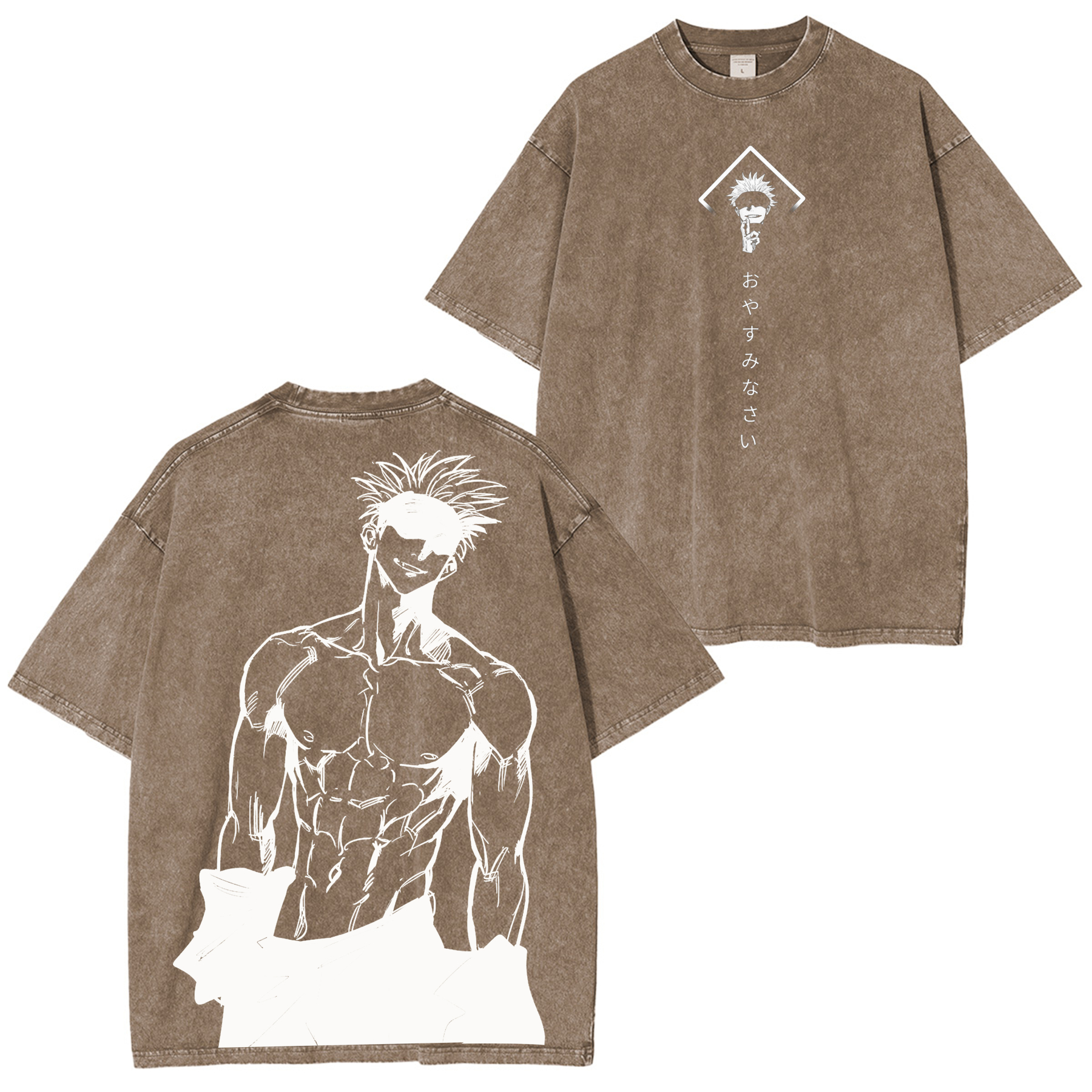 Jujutsu Kaisen Anime Acid Washed Oversize T-shirt
