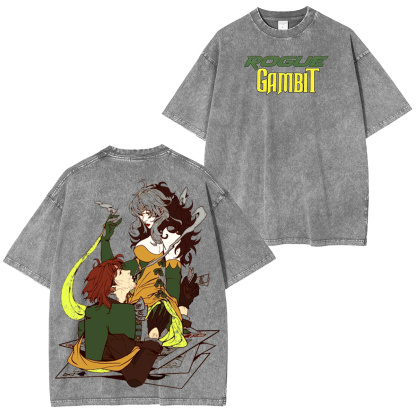 Rogue x Gambit Washed T-shirt/Crewneck/Hoodie