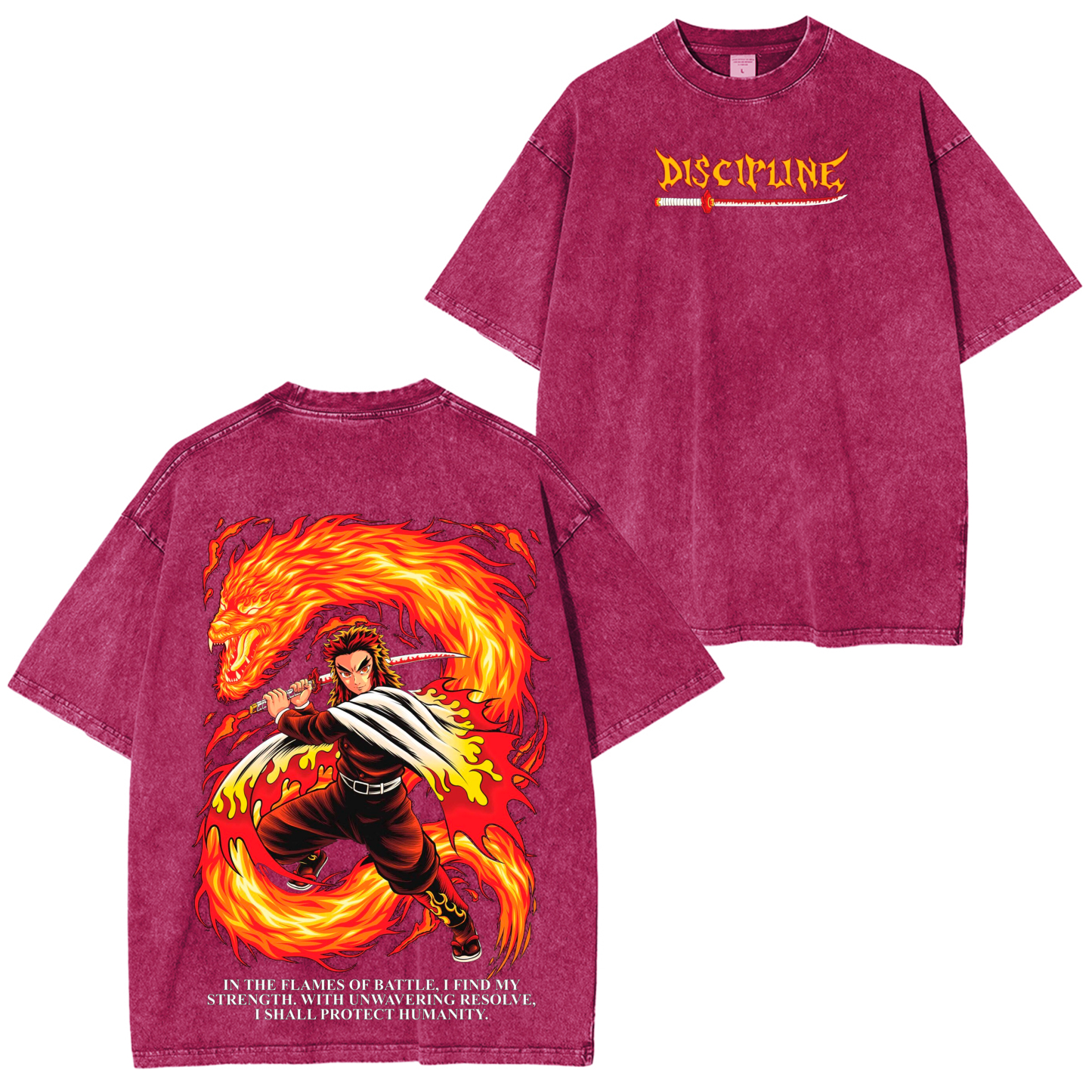 Rengoku X Discipline – Demon Slayer Oversize T-shirt