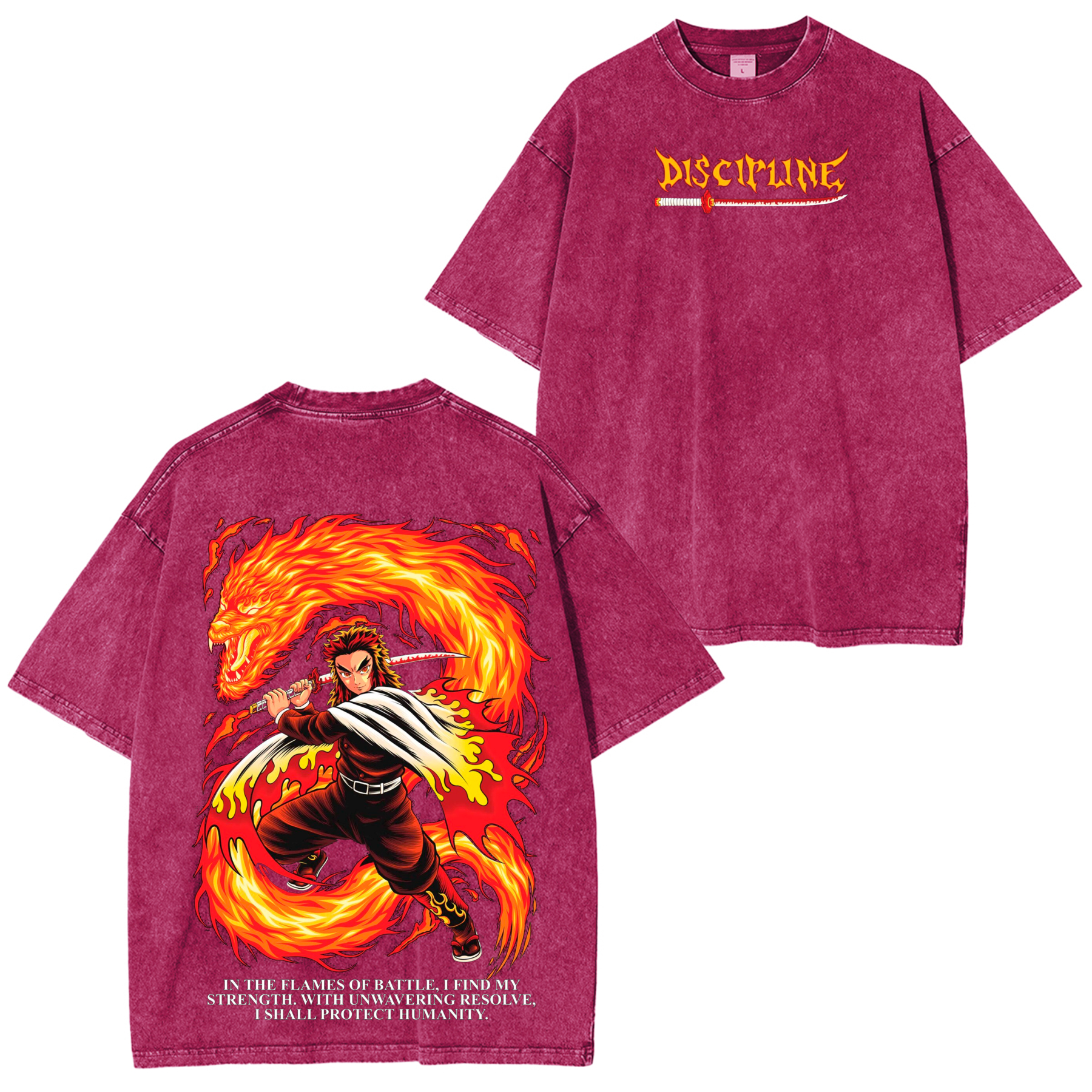 Rengoku X Discipline – Demon Slayer Oversize T-shirt