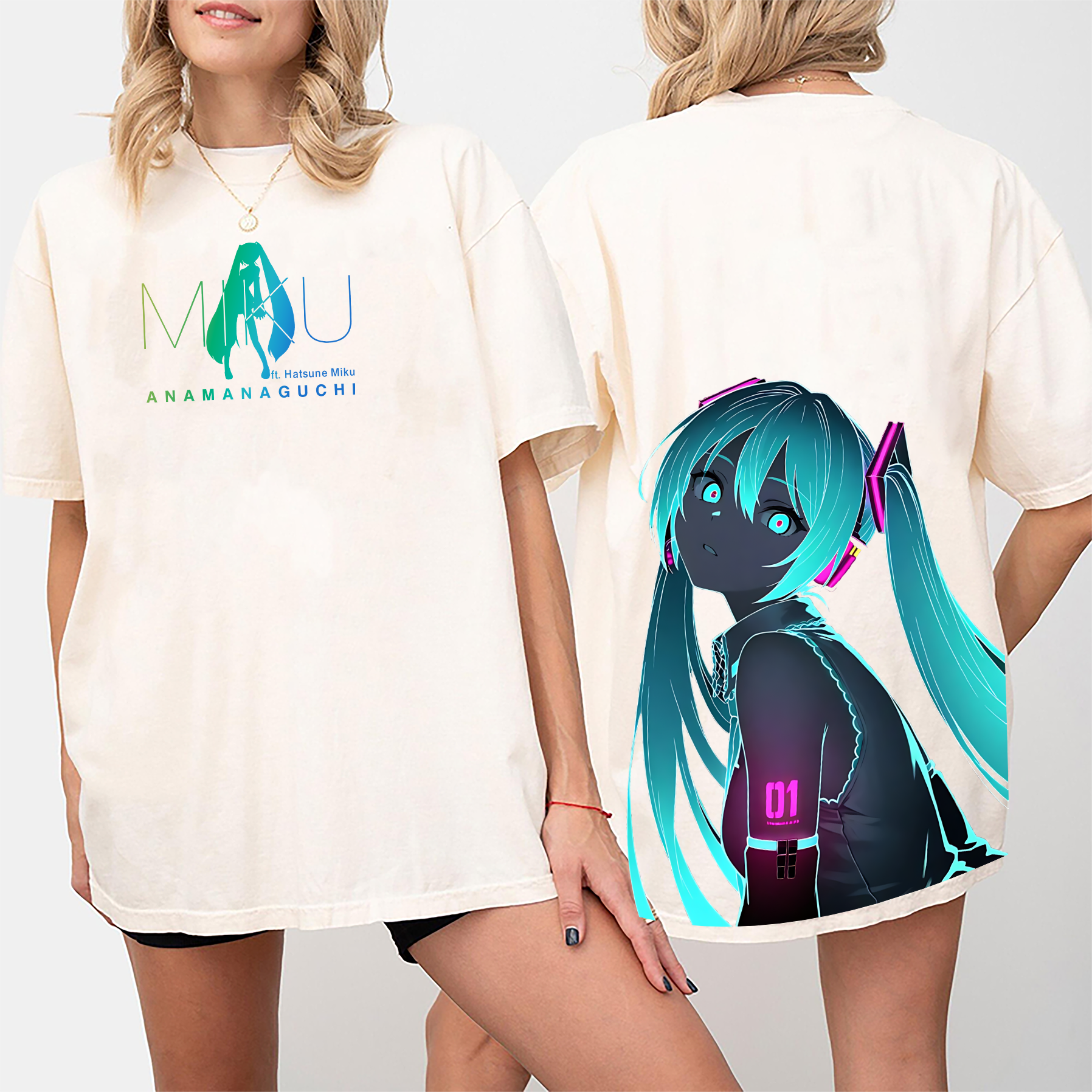 Hatsune Miku Vintage Washed T-shirt/Crewneck/Hoodie