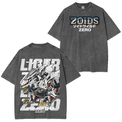 Liger Zero Zoids New Century Zero Streetwear Vintage Washed Unisex T-Shirt