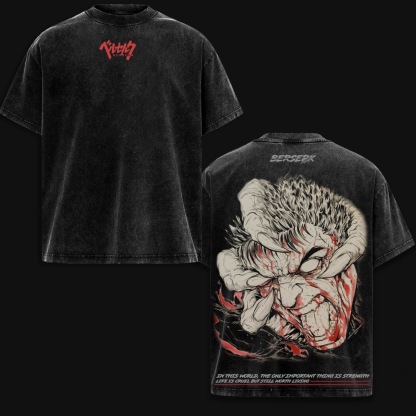 Black Clover Anime Double Vintage Washed T-shirt/Crewneck/Hoodie