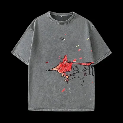 Jujutsu Kaisen Printed Men's Washed T-Shirt