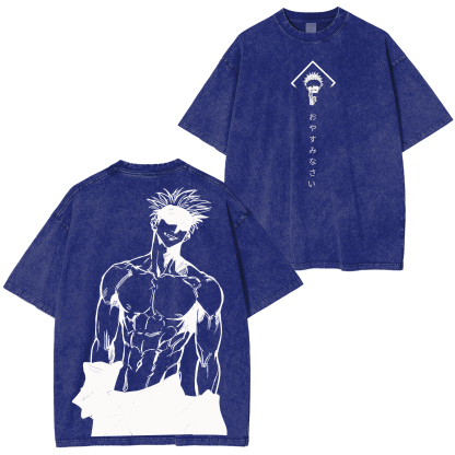 Jujutsu Kaisen Anime Acid Washed Oversize T-shirt