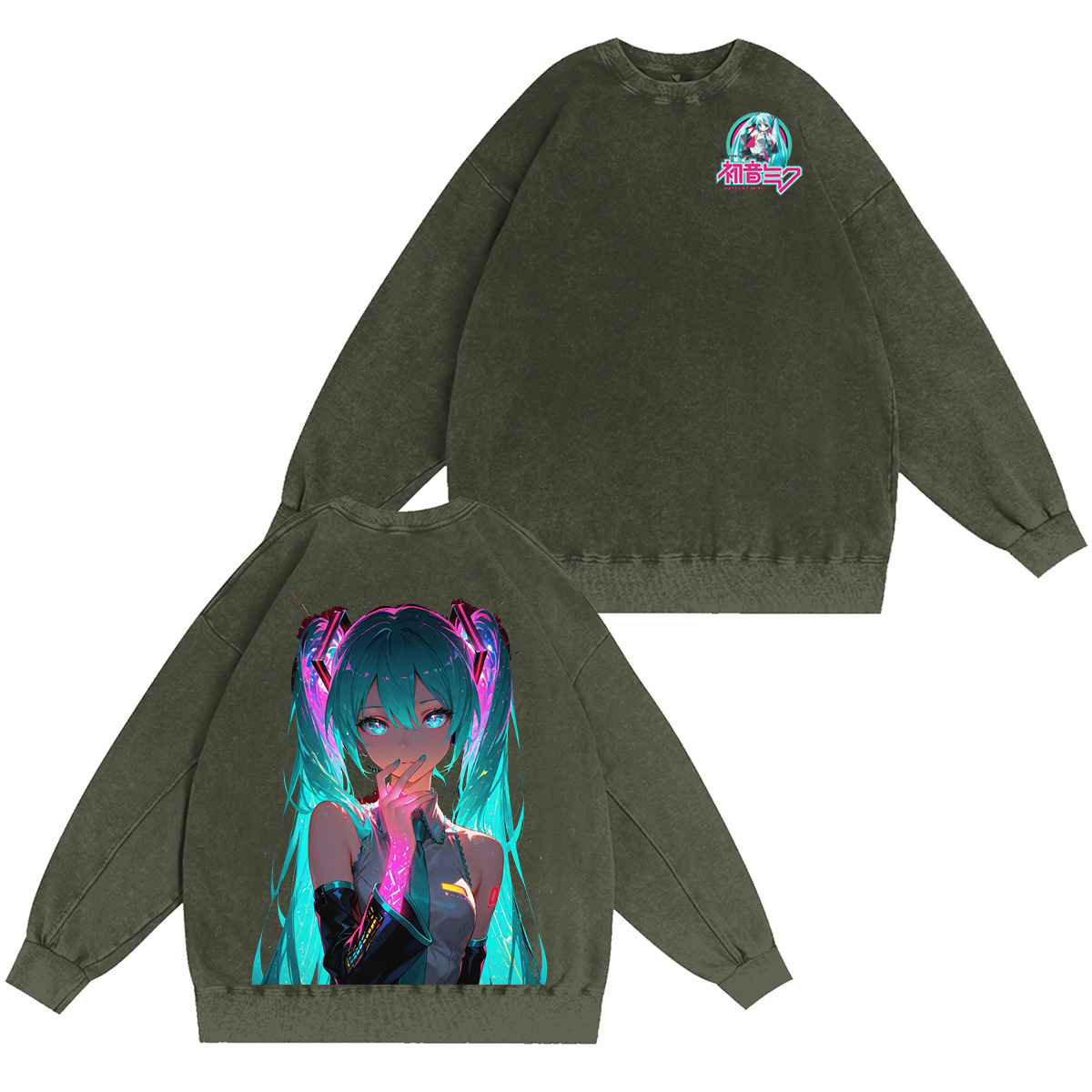 Miku Cosplay Vintage Washed T-shirt/Crewneck/Hoodie