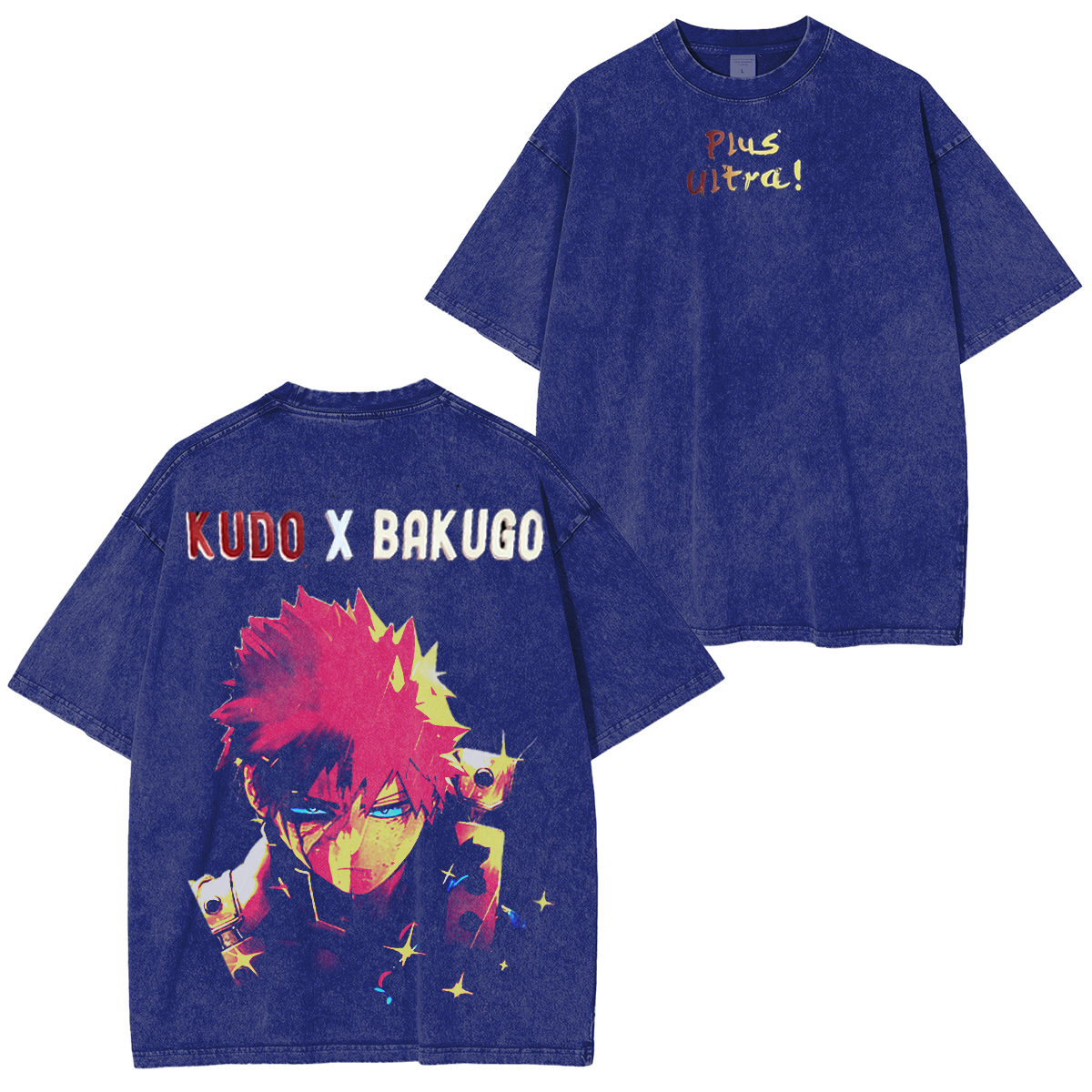 Bakugo x Kudo My Hero Academia Vintage Washed T-shirt/Crewneck/Hoodie