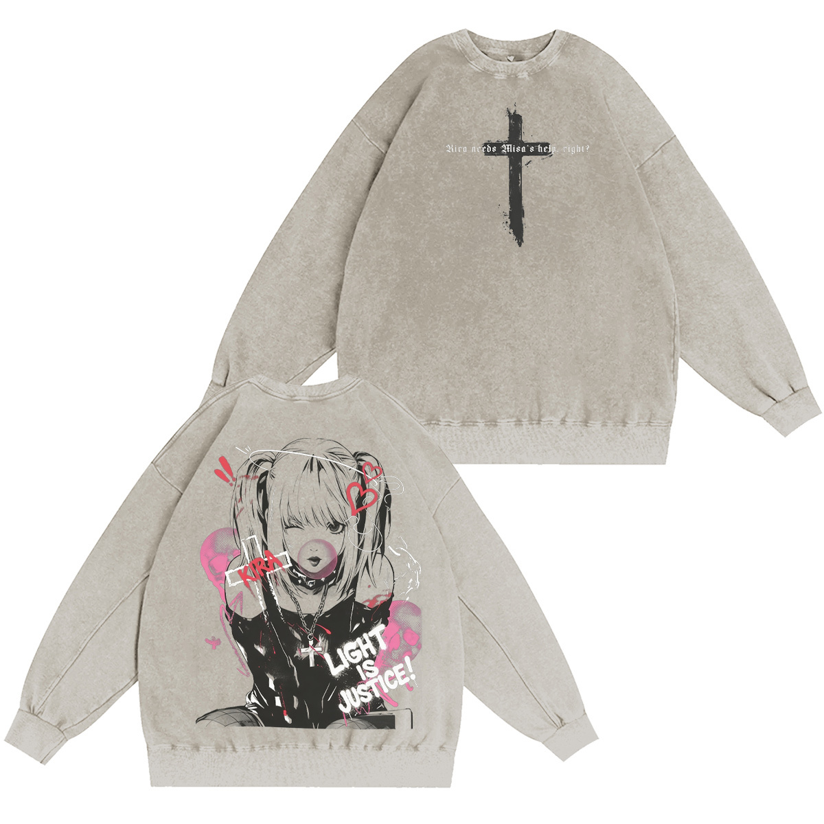 Misa Amane Death Note Washed T-shirt/Crewneck/Hoodie