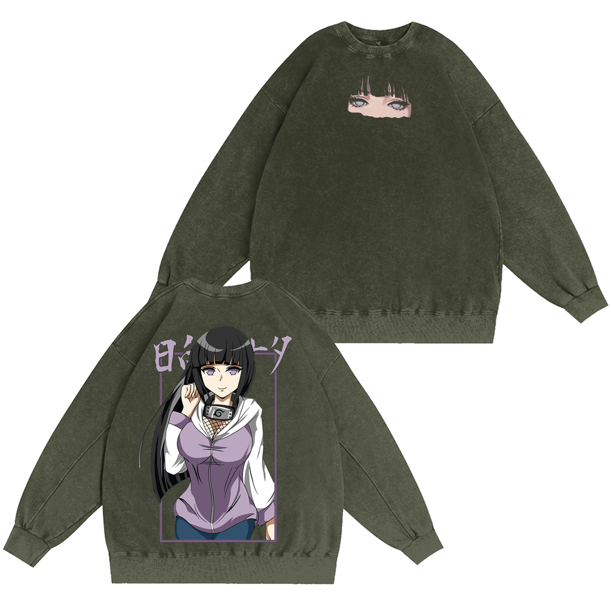 Hinata Hyuga Naruto Washed T-shirt/Crewneck/Hoodie