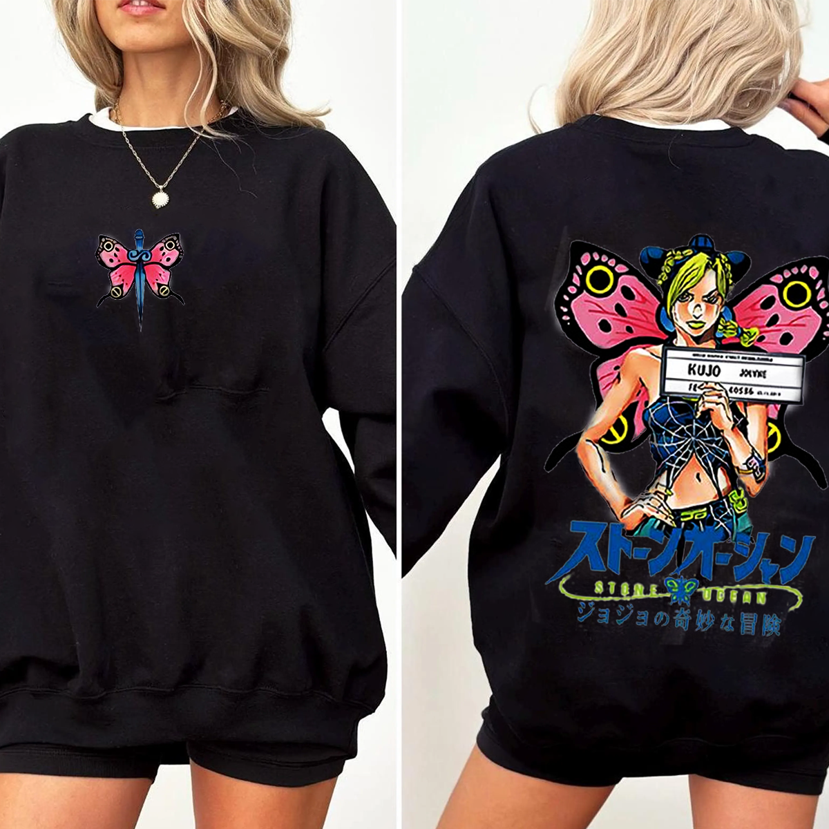 Hot Anime Jojo Bizarre Adventure Vintage Washed T-shirt/Crewneck/Hoodie