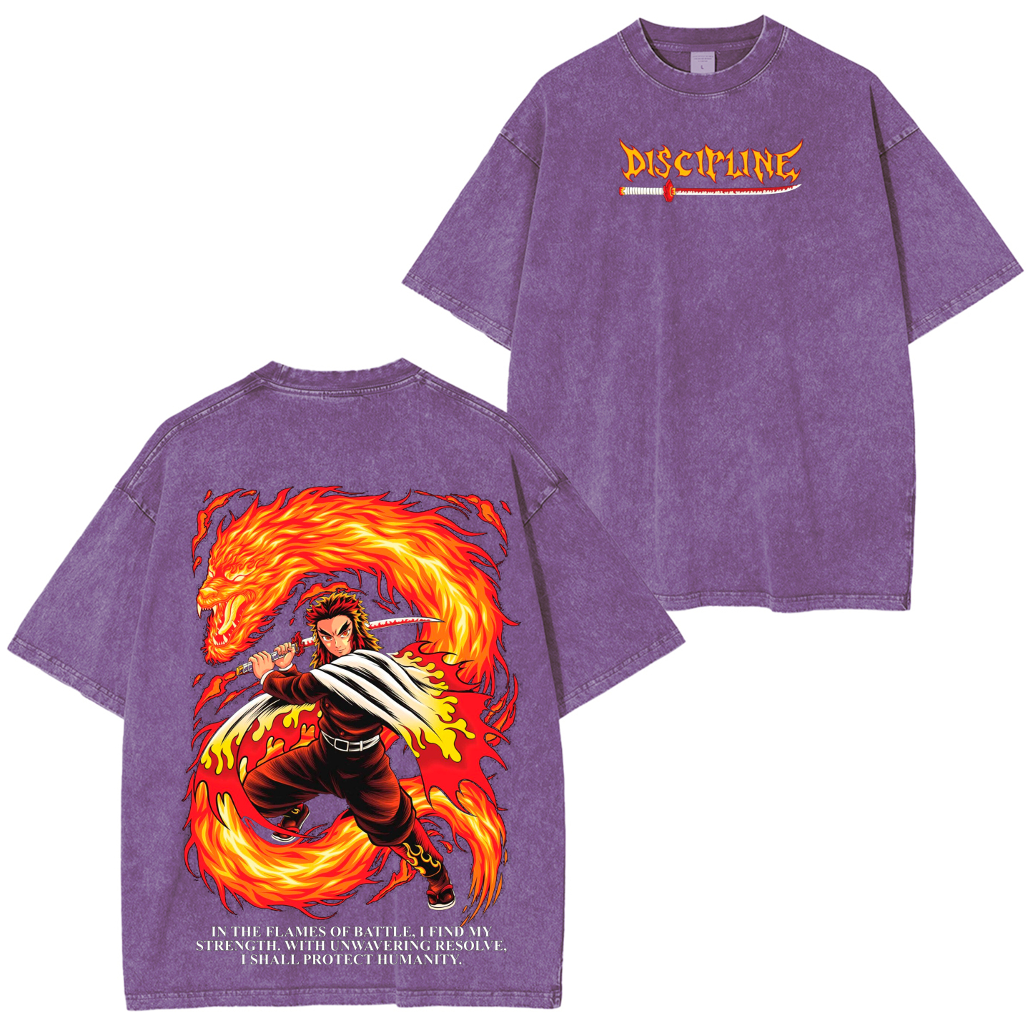 Rengoku X Discipline – Demon Slayer Oversize T-shirt