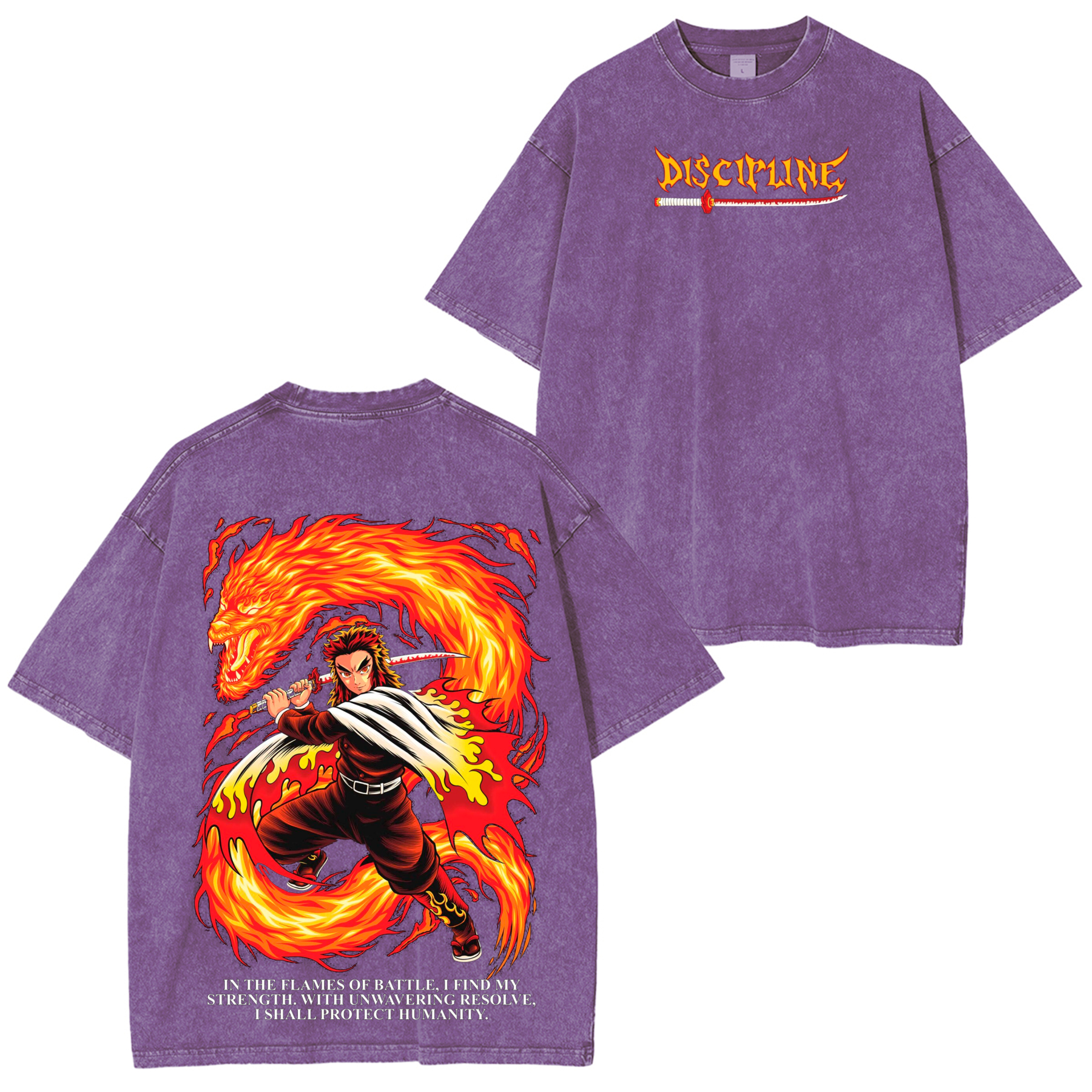 Rengoku X Discipline – Demon Slayer Oversize T-shirt