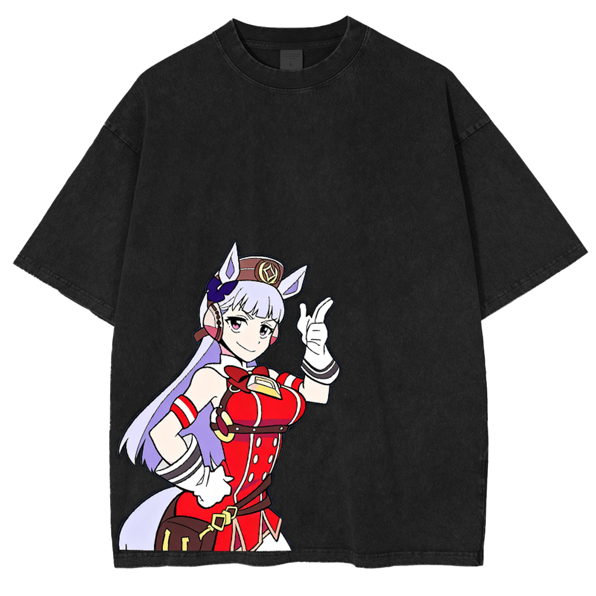 Pretty Derby Gold Ship Oversized  Washed  Vintage Tee